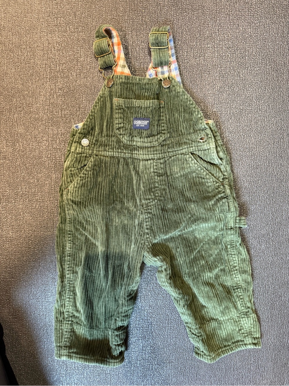 OshKosh B'gosh Olive Green Corduroy Kids Overalls
